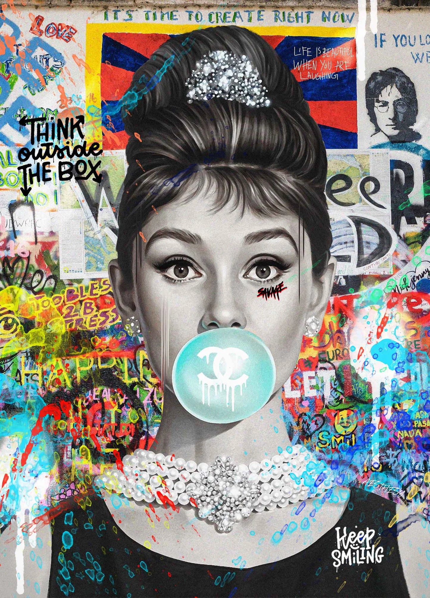 Audrey Hepburn Street Pop
