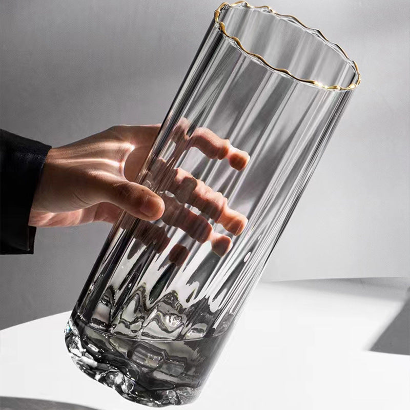 Smoky Glass Flower Vase - Pack of 2