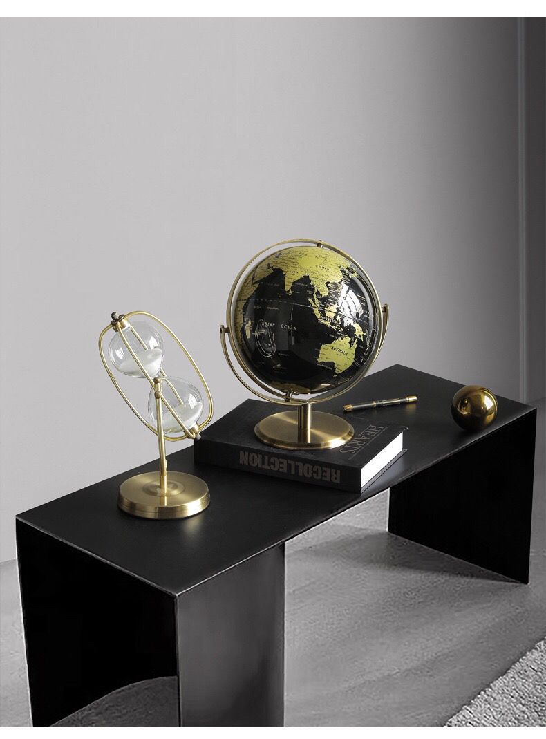 Revolving World Map Decor