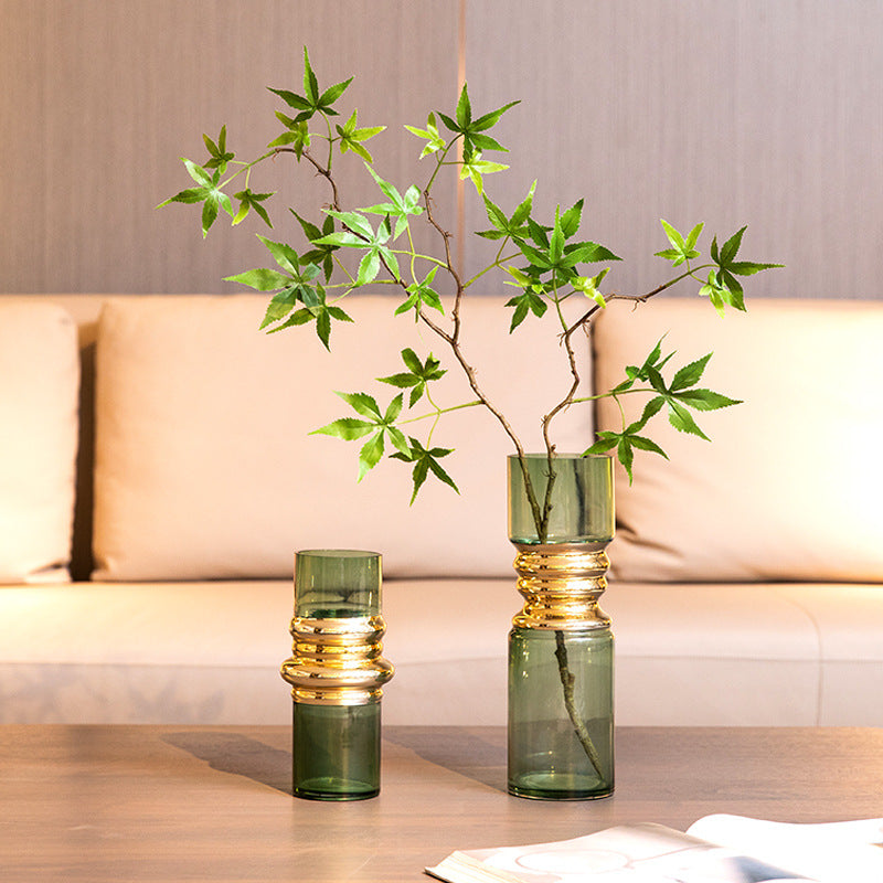 Green Flower Vase For Home Decor Pack of 2