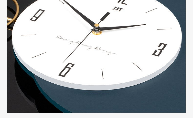 Metal Wall Clock - Vintage Golden Metal, , Ideal for Home Decor