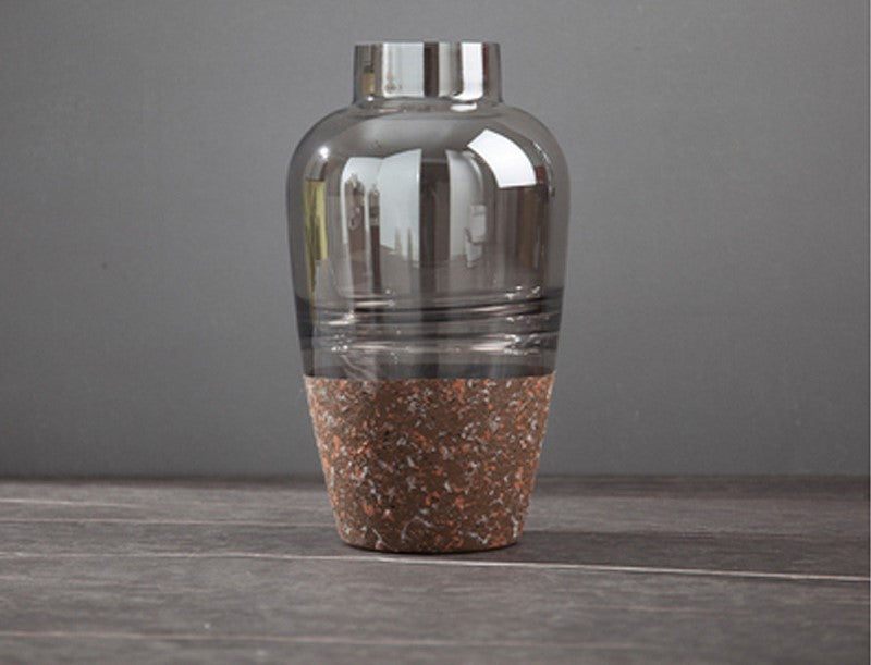 Glass Flower Vase For Home Decor Pack of 2