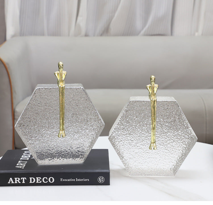Artisan - Brass & Crystal Human Figurine