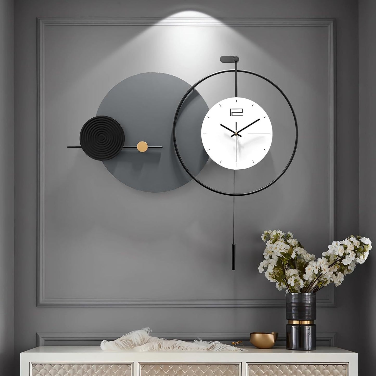 Fancy Metal Wall Clock For Home Decor