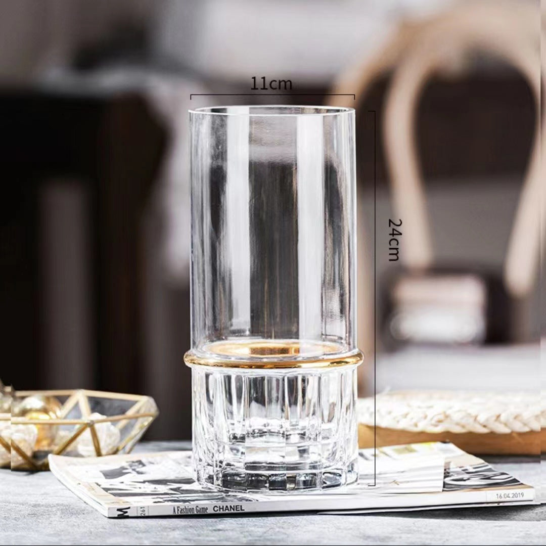 Smoky Glass Flower Vases - Set of 3