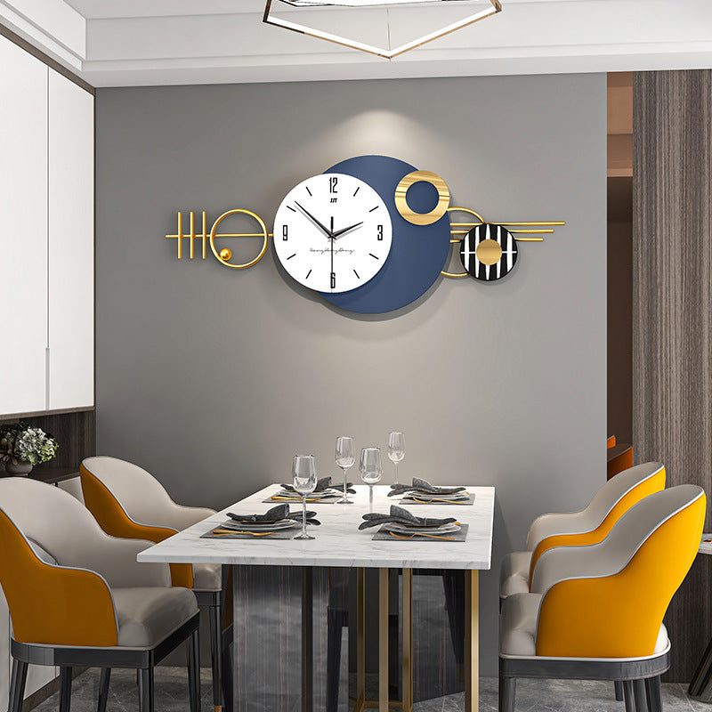 Metal Wall Clock - Vintage Golden Metal, , Ideal for Home Decor