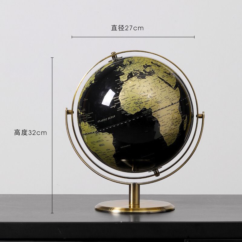 Revolving World Map Decor