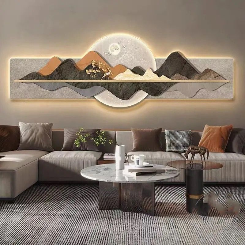 Modern Crystal Wall Art For Wall Decor With LED Light