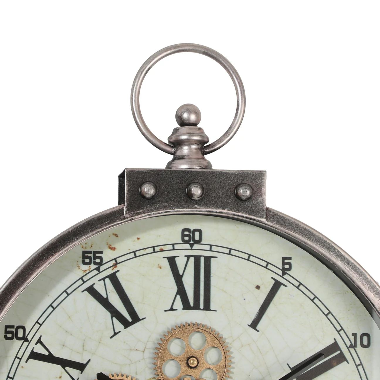 Temporal Trellis Luxury Wall Clock With Moving Gear Mechanism (Steel Body)