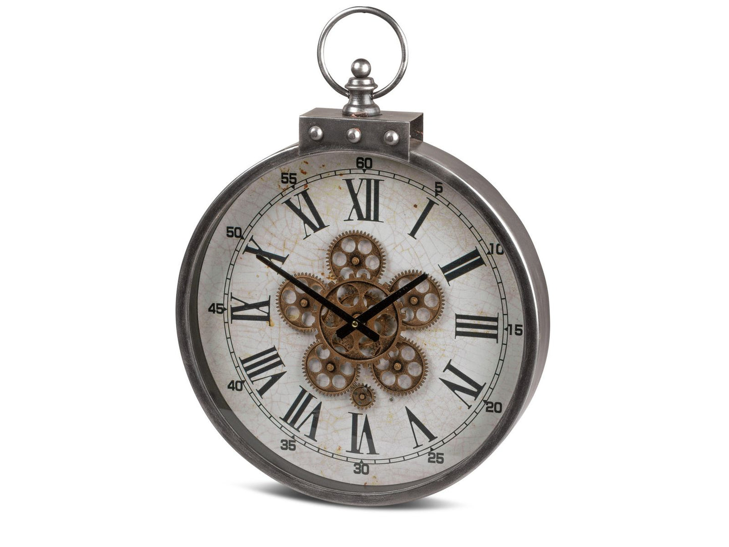 Temporal Trellis Luxury Wall Clock With Moving Gear Mechanism (Steel Body)