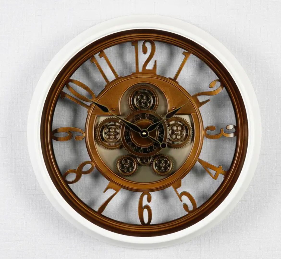 Twilight Tick Luxury Designer Wall Clock With Moving Gear Mechanism (Steel Body)