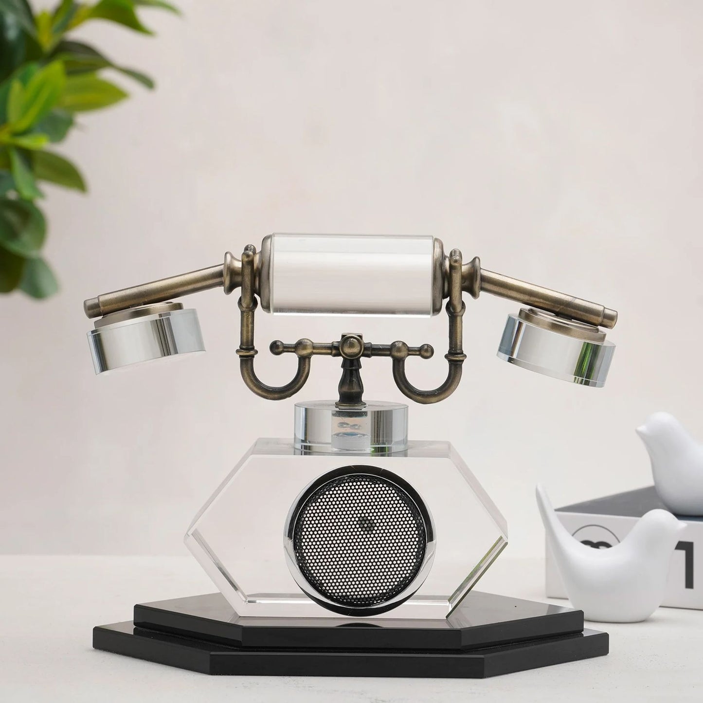 Redial - Crystal & Metal Vintage Style Phone Showpiece
