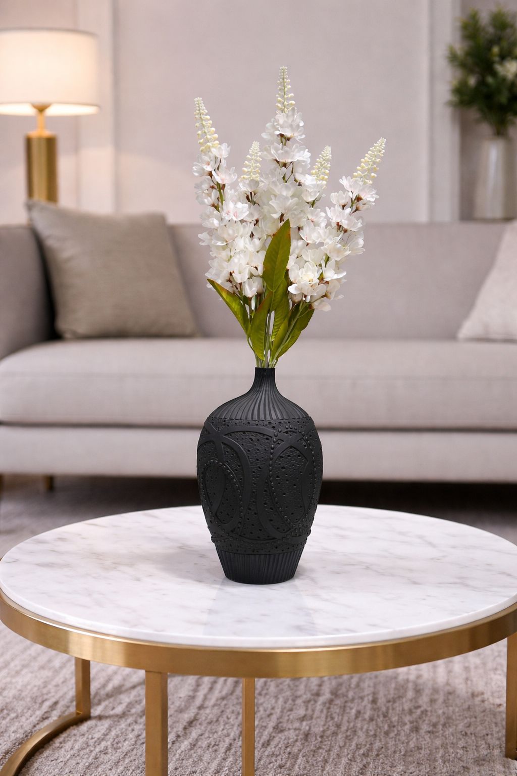 Premium Handcrafted Polyresin Flower Vase For Home - Style 1
