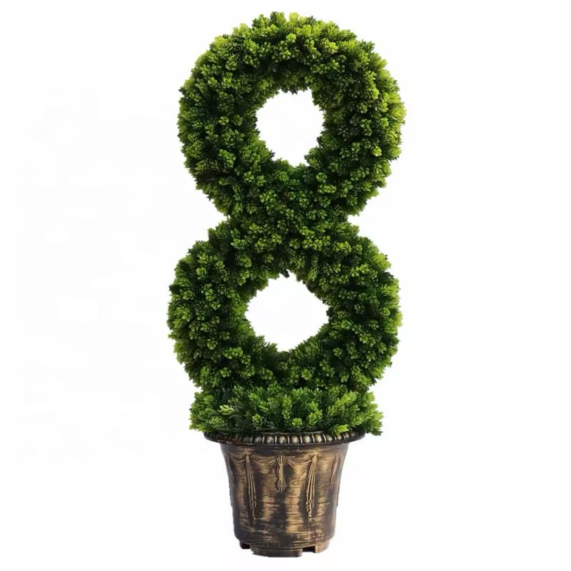 Artificial Garden Decor Boxwood Topiary Plant 37 Inches
