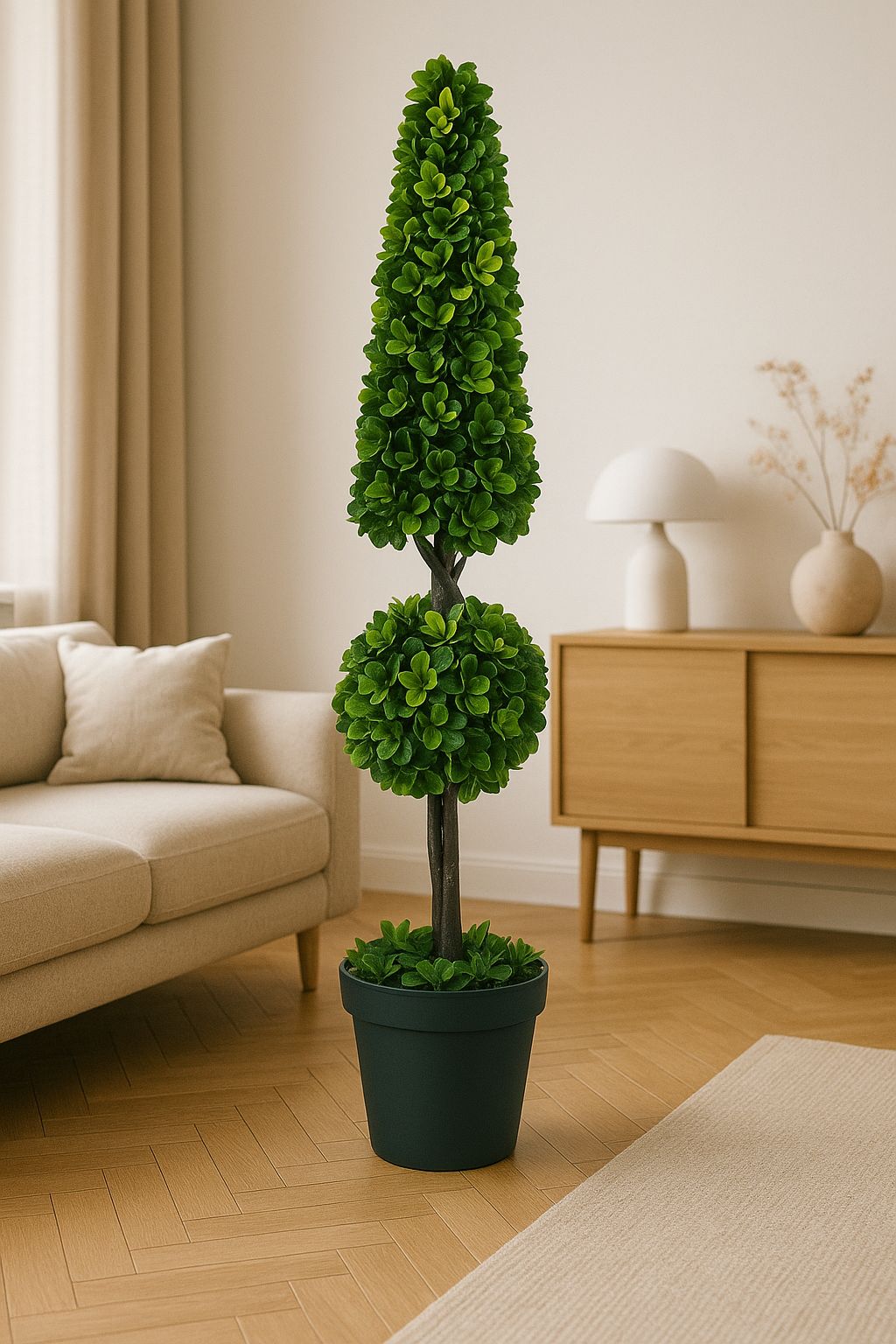 Artificial Topiary Spiral Potted Tree Faux Plant 41 Inches