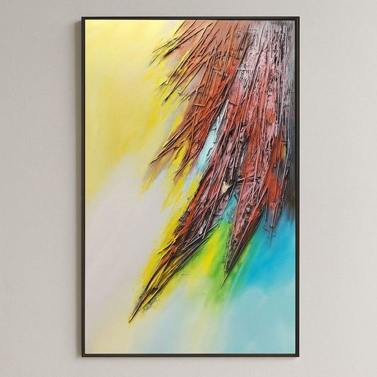 Abstract Inferno 100% Handpainted Wall Painting