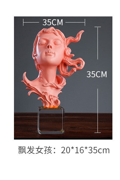 Women Face Resin Showpiece For Home Decor