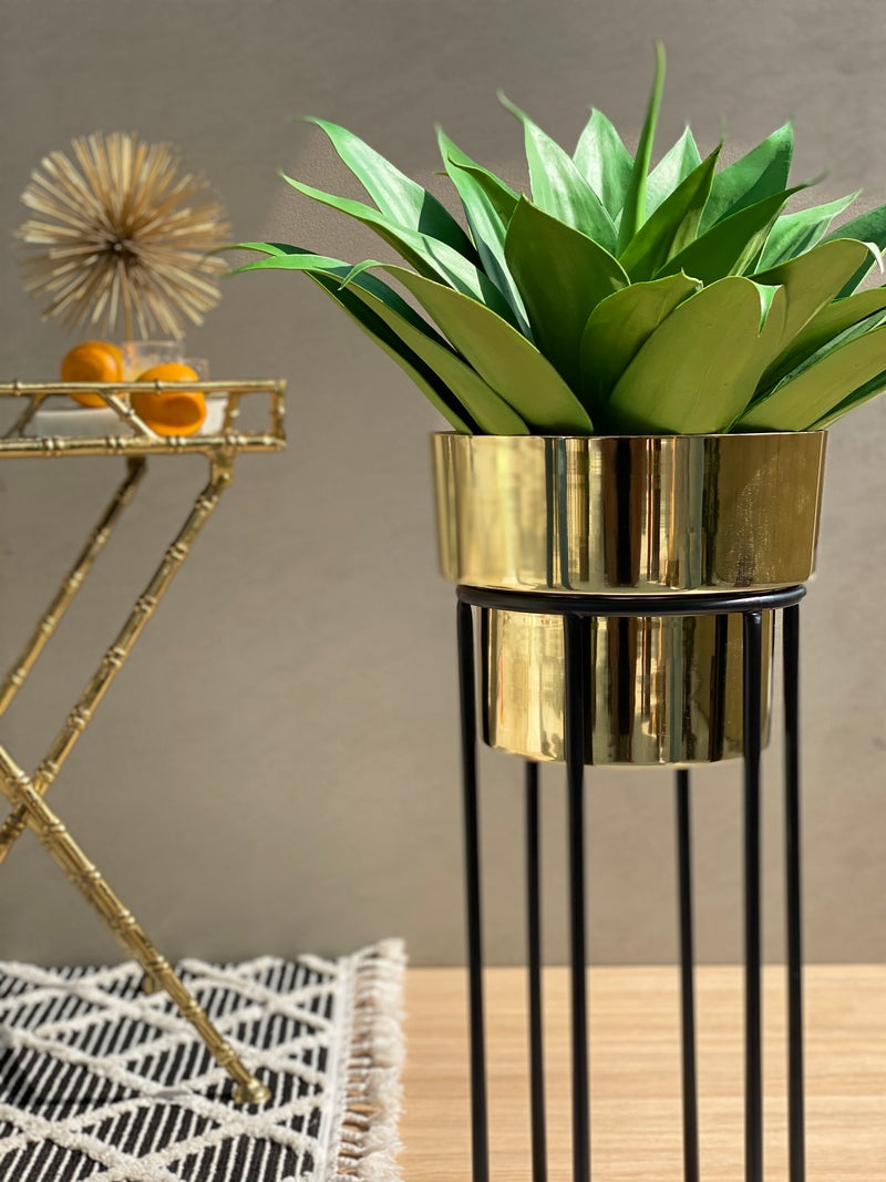 Gold Metal Planter Set of 2