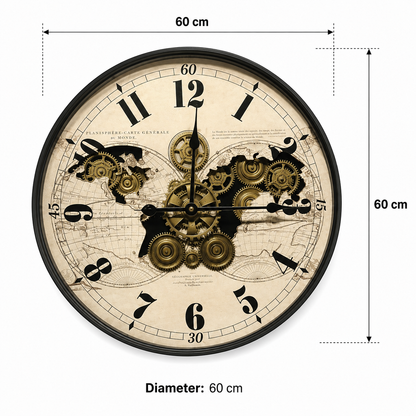 Moment Maker Luxury Designer Wall Clock With Moving Gear Mechanism Buy Wall Clock Online - Medium (Steel Body)