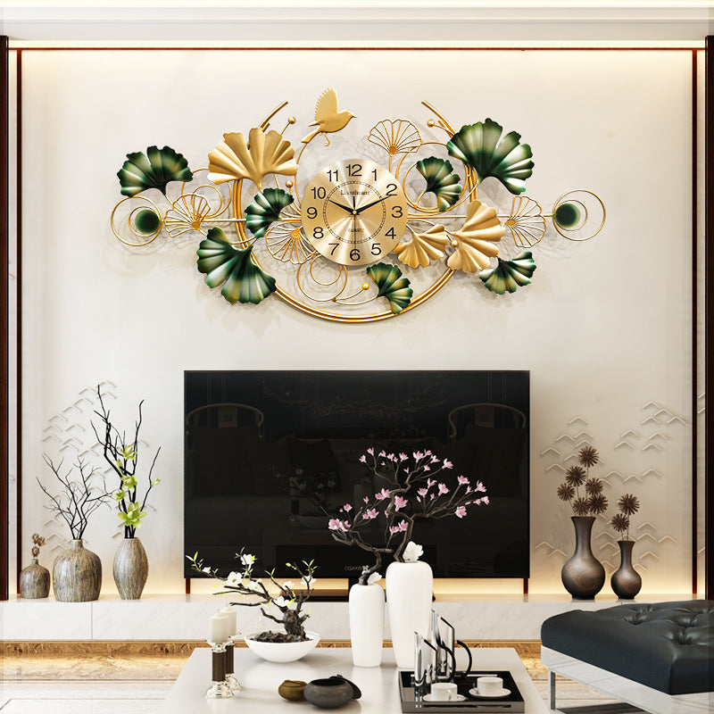 Floral Metal Wall Clock For Home