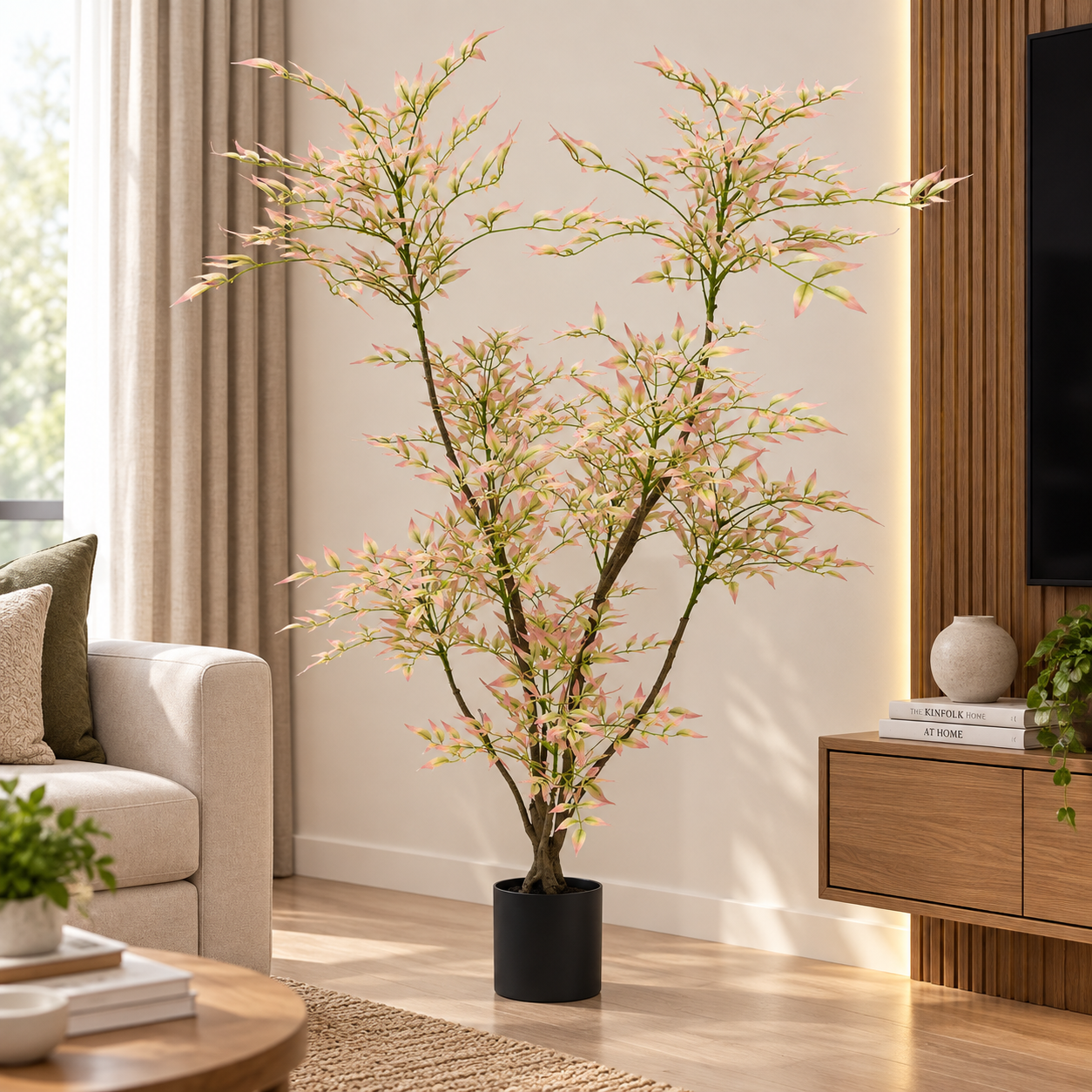 Heavenly Bamboo - Pink Artificial Plant [ 60 inch ]