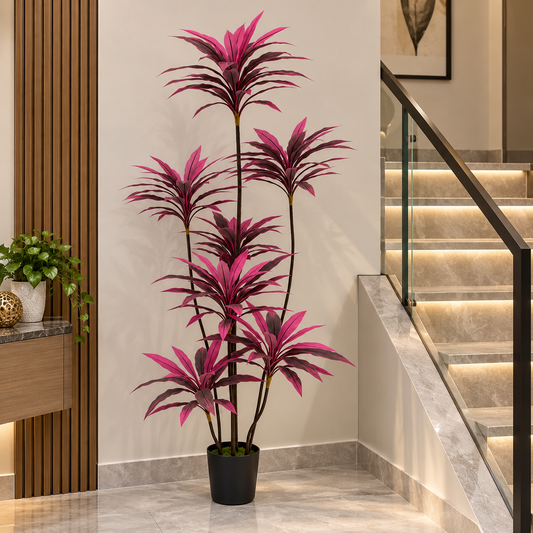 Red Cordyline Artificial Plant [ 71 Inch ]