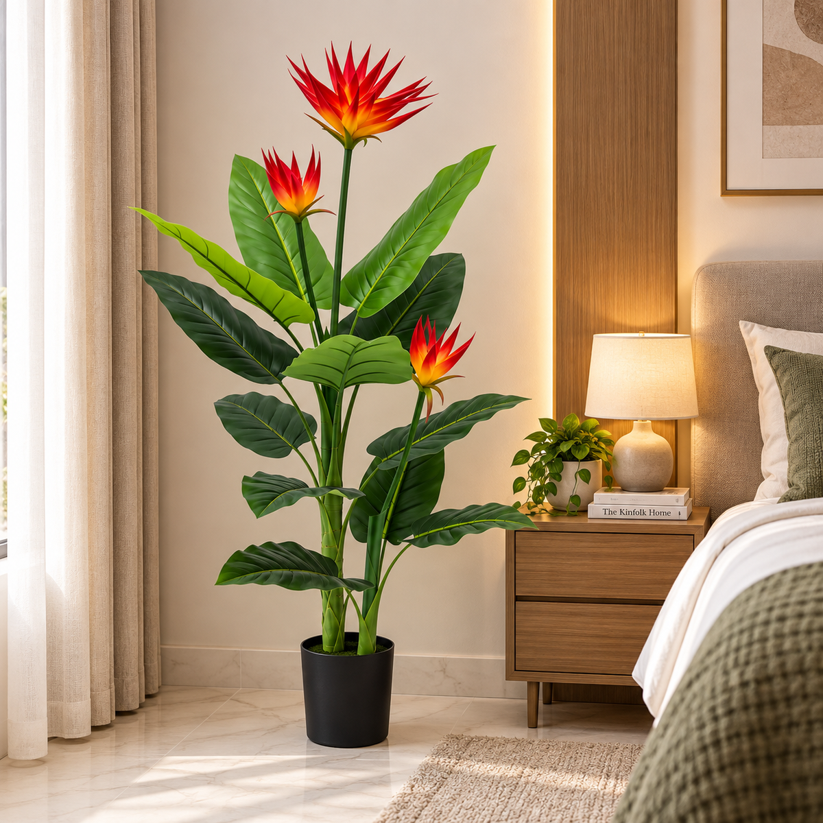 Bird of Paradise Artificial Plant [ 48 Inch ]