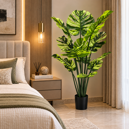 Variegated Monstera Artificial Plant [ 56 Inch ]