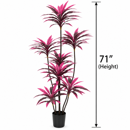 Red Cordyline Artificial Plant [ 71 Inch ]
