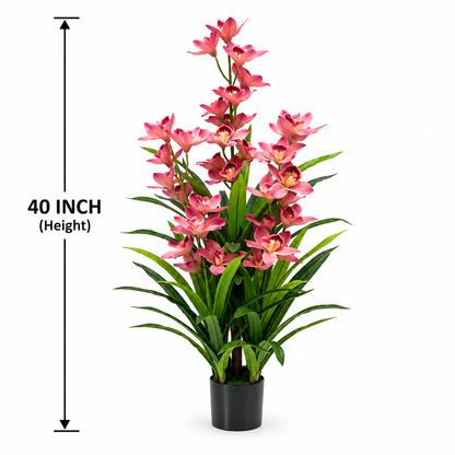Pink Cymbidium Orchid Artificial Plant [ 44 Inch ]