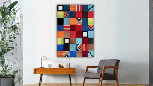 Abstract Fusion Leather Wall Decor [30 x 20 Inches]