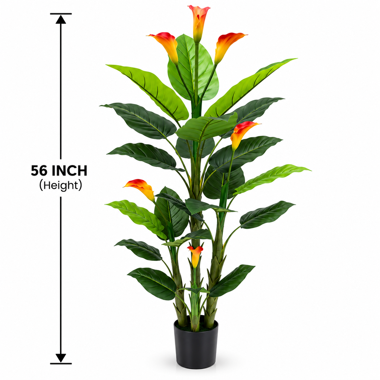 Calla Lily with Foliage Artificial Plant [ 56 inch ]