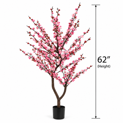 Artificial Plum Blossom Tree - Pink [ 62 Inch ]