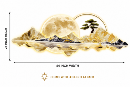 Modern Crystal Wall Art For Wall Decor With LED Lights Style 2