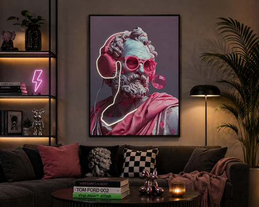 Pink Glasses Quirky Wall Art With LED Lights