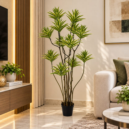 Variegated Dracaena Artificial Plant [ 56 Inch ]