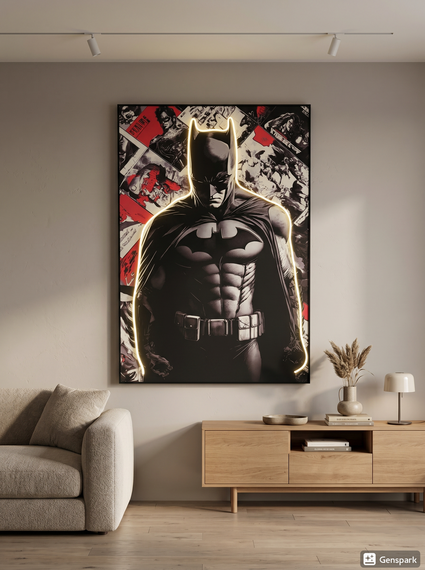 Batman Wall Art With LED Lights