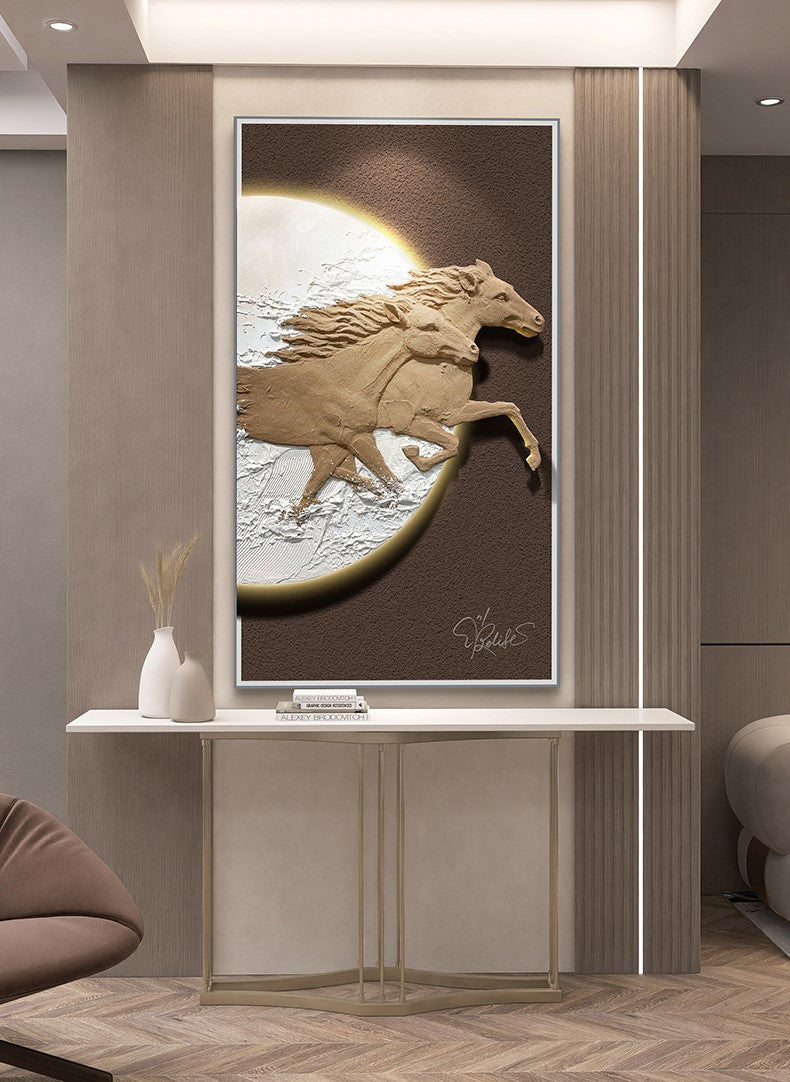 The Pathfinder's Gaze - Horse  Premium Wall Art