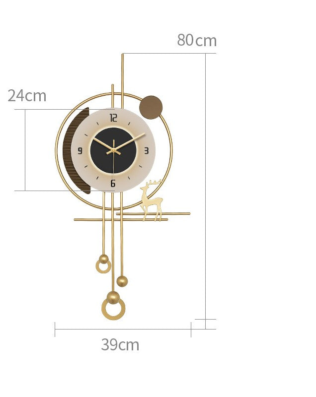 Fancy Metal Wall Clock For Home Decor
