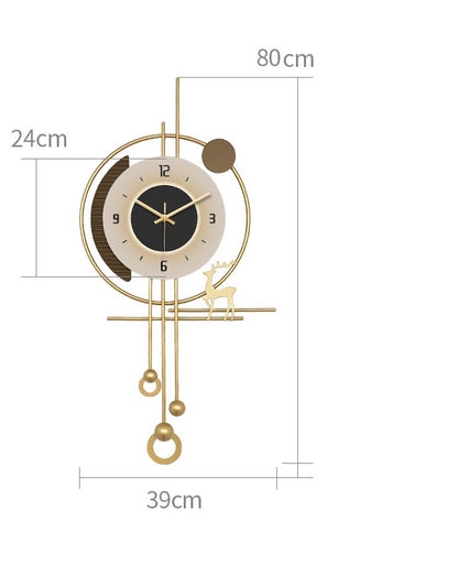 Fancy Metal Wall Clock For Home Decor