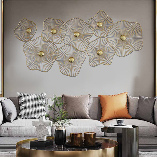 Gold Floral Metal Wall Art For Wall Decor