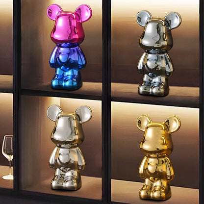 Glossy Gold Teddy Figurine