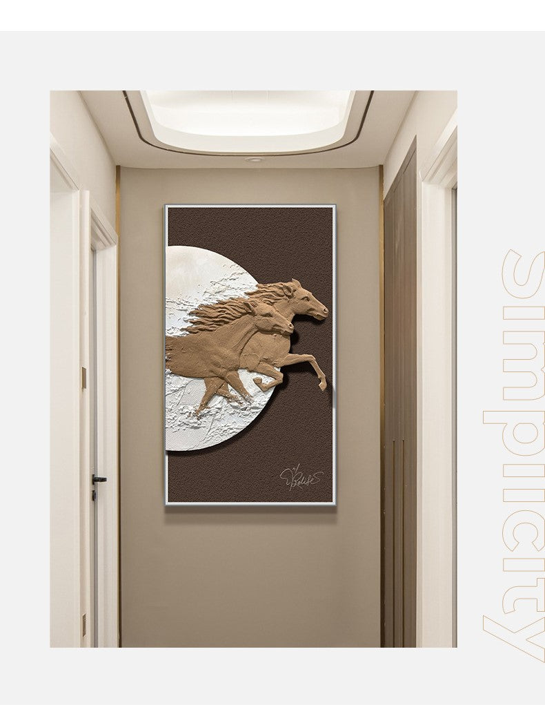 The Pathfinder's Gaze - Horse  Premium Wall Art