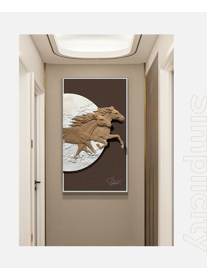 The Pathfinder's Gaze - Horse  Premium Wall Art