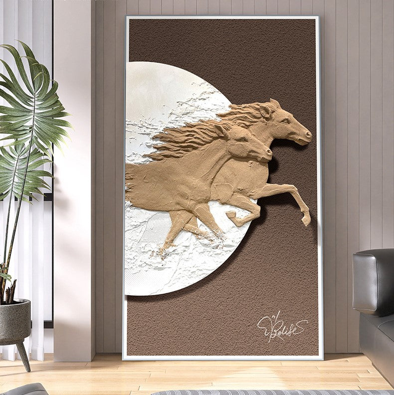 The Pathfinder's Gaze - Horse  Premium Wall Art