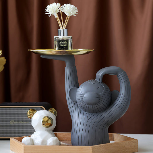 Joyful Monkey With Tray