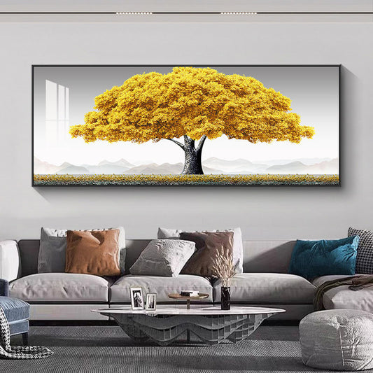 Modern Crystal Wall Art  For Wall Decor With LED Light With Metal Framing [ 48 x 24 Inches ] Style 1