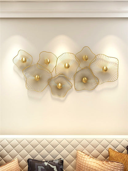 Gold Floral Metal Wall Art For Wall Decor