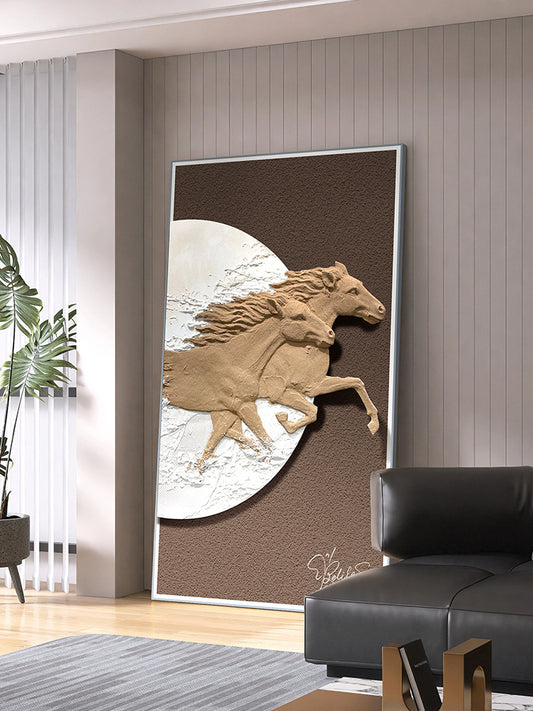 The Pathfinder's Gaze - Horse  Premium Wall Art