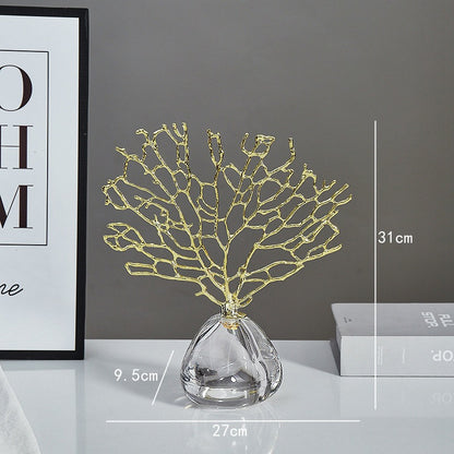 Metal Stems With Crystal Base Showpiece For Home Decor [ Big ]